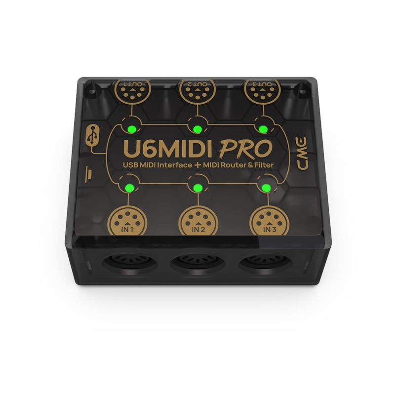 [AUSTRALIA] - CME U6MIDI Pro - MIDI Interface with Router, Mapper, and Filter - Plug-and-play USB MIDI for computers - Standalone 3-in-3-out MIDI for Merge, Split, Thru 