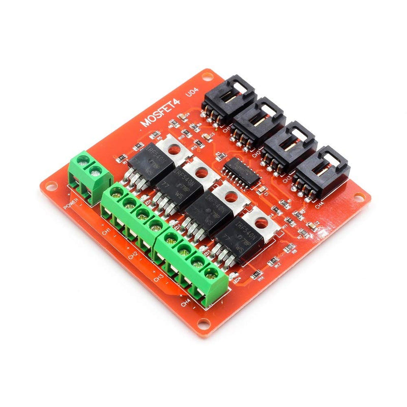 2pcs Four Channel 4 Way MOSFET Button IRF540 V4.0 + MOSFET Switching Module