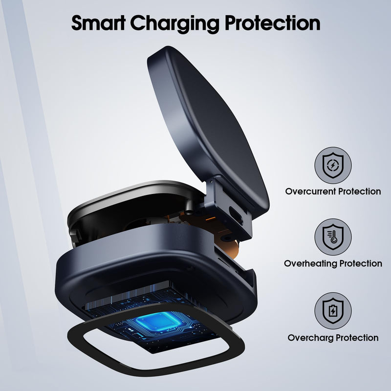 Charging Case Compatible with Oura Ring 4 Size 9 Portable Charger | Aerospace Aluminum Unibody, Pocket-Sized Elegant Design, Smart Charging Protection, Up to a Month of Battery