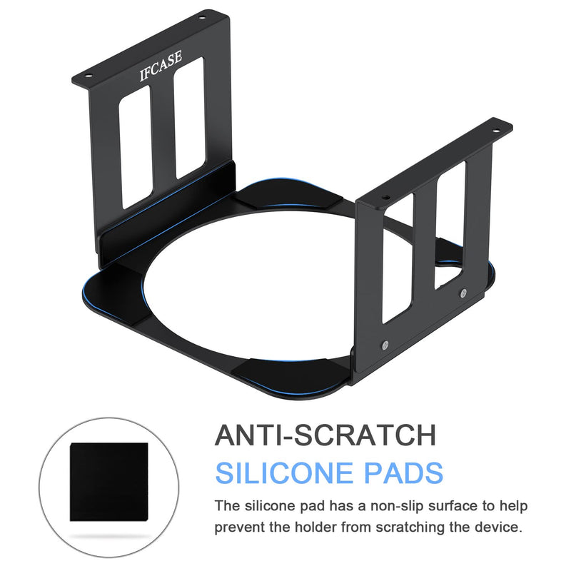 IFCASE Aluminum Under Desk Mount for Mac Studio M4 M3 M2 M1 Max, Ultra with Anti-Scratch Pad (Black) Black