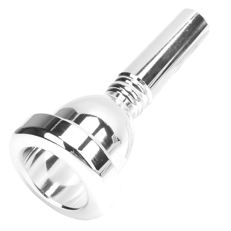 Tenor Large Shank Mouth Piece,Trombone Mouthpiece,Metal 12.7mm 5G Wind Instrument Accessory Replacement (Silver) Silver