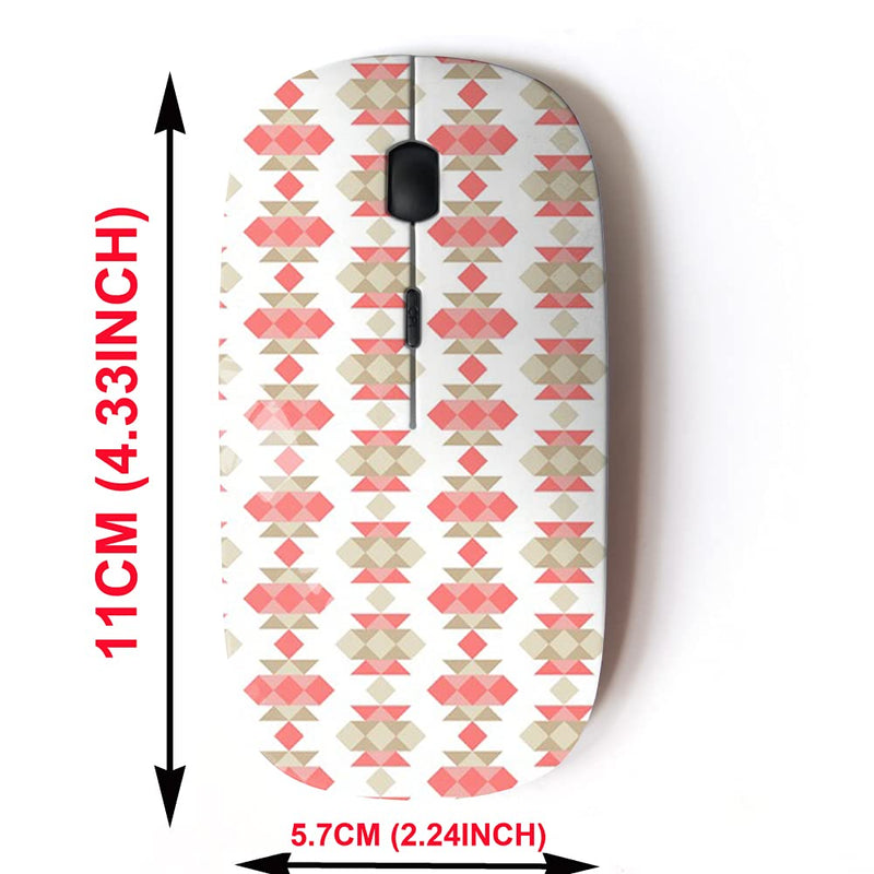 2.4G Wireless Mouse with Cute Pattern Design for All Laptops and Desktops with Nano Receiver - Boho Tribal