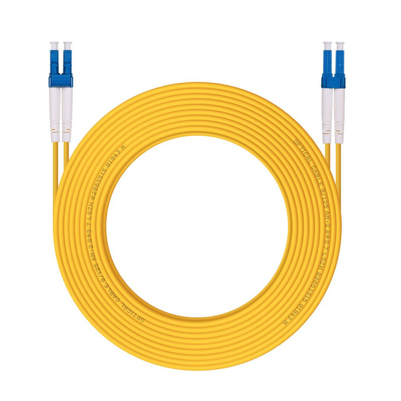 A Pair of Gigabit Single Mode Media Converter with 10m OS2 LC to LC Fiber Cable, 2 Pcs Fiber to Ethernet Converter, 2 pcs SFP LX Modules, 1000Base-LX to 10/100/1000M RJ45, SMF, 1310nm, up to 20km