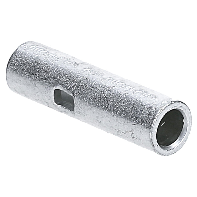 Kalitec L2-M Butt Connectors 10 mm² I Inner Diameter 4.6 mm I Length 25 mm I Crimp Connector with Centre Stop for Conductor Position and Chamfered End I Copper Annealed Tin-Plated Pack of 10