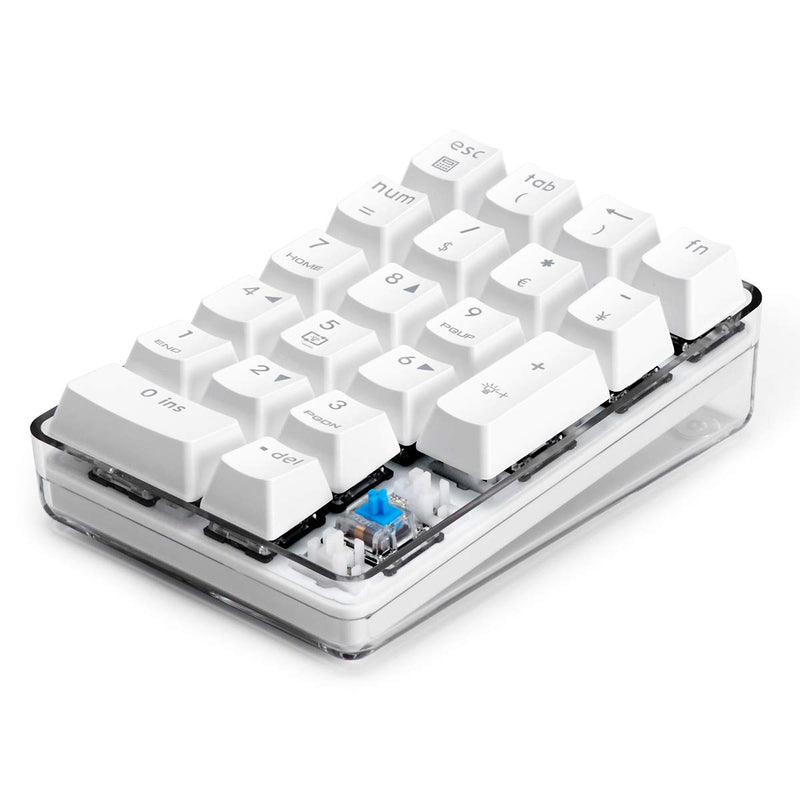 Magicforce Number Pad, Mechanical USB Wired Numeric Keypad with Blue LED Backlit 21-Key Numpad for Laptop Desktop Computer PC Blue