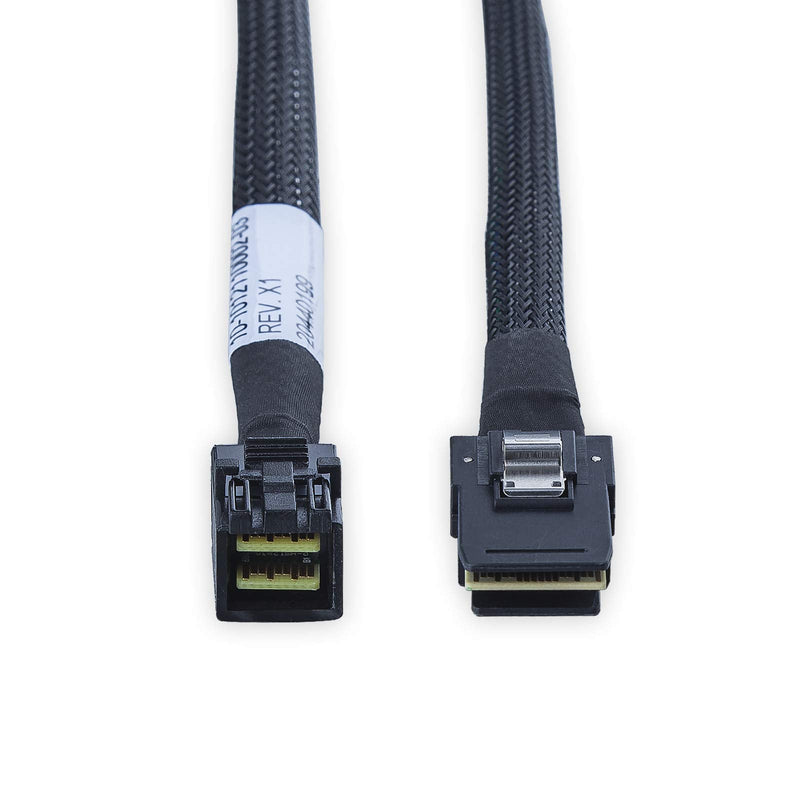 [AUSTRALIA] - SFF-8643 to SFF-8087 Internal Mini SAS HD Cable, Compatible with Raid Controller Hard Drive, 100-Ohm, 1-m(3.3ft), 2 Pack Straight 1m 