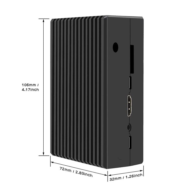 Aluminum Passive Cooling Metal Case for Orange Pi 5 / 5B (N507) | Enclosure with Thermal Pads Supports External Antenna Installation