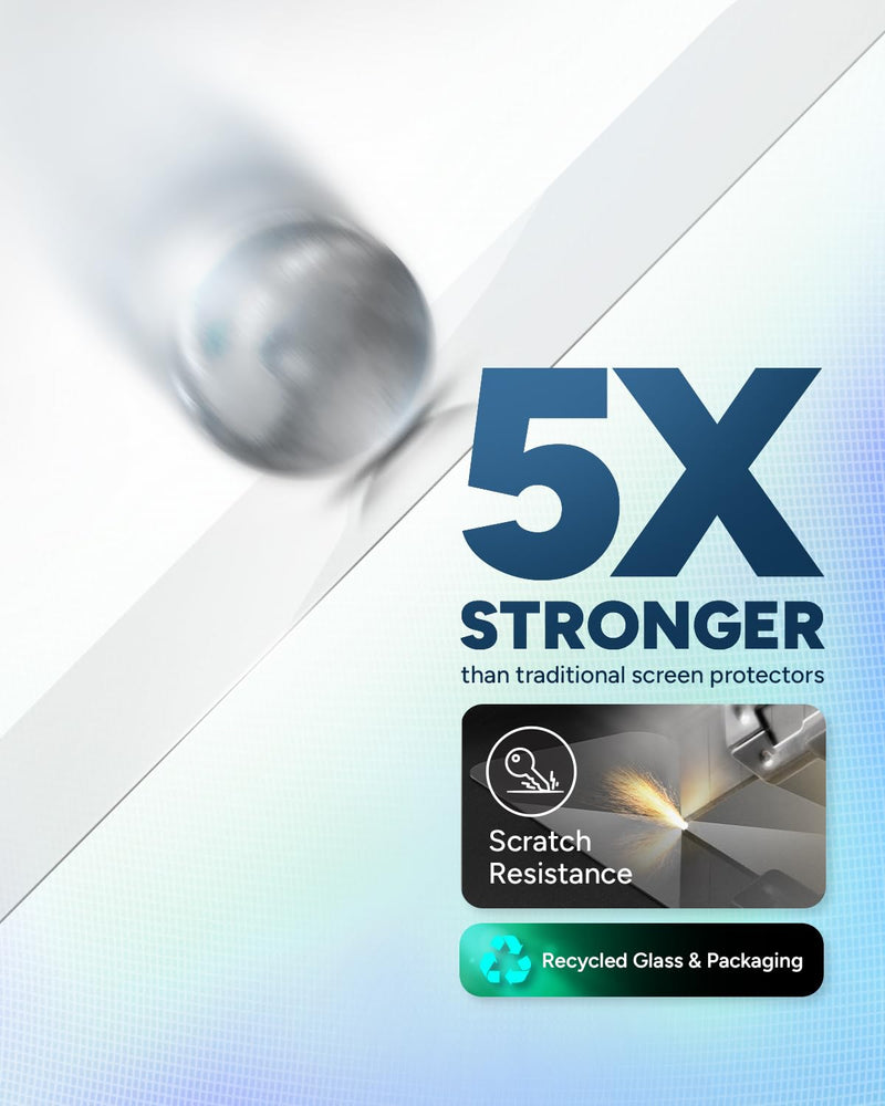 ZAGG Glass Elite 360 Google Pixel Watch 3 (41mm) Screen Protector - Integrated Bumper and Glass Screen Protection, 5X Stronger, Easy Installation, Recycled Materials Google Pixel 3 (41mm)