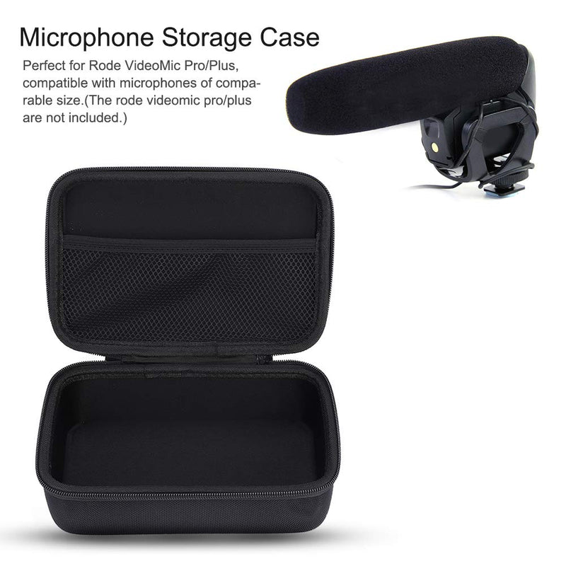 Microphone Protecting Case Compatible for RODE Video Mic Pro VideoMic Pro Plus on-Camera Microphone Easy to Carry Case for RODE VideoMic Pro+ R Plus VMPRPLUS
