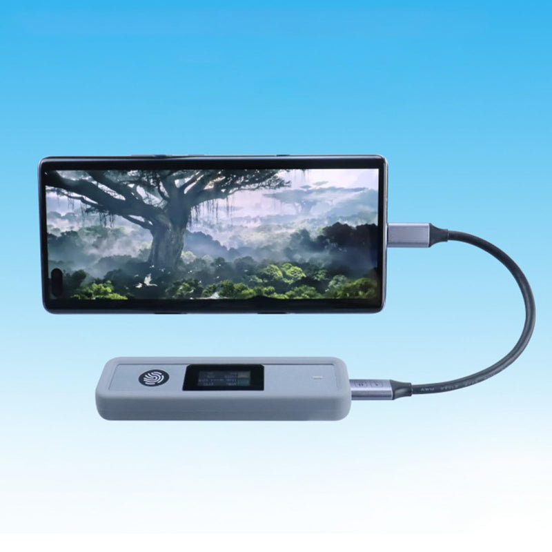 NVMe SSD Enclosure Support Visual LCD Fingerprint Encryption USB3.2 for Efficient Data Transfer External Enclosure