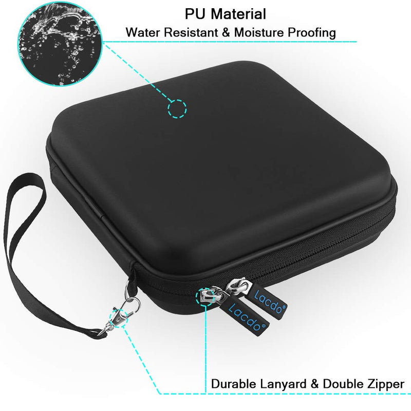 [AUSTRALIA] - Lacdo USB CD DVD Writer Blu-Ray & External Hard Drive Protective Storage Case Bag Compatible Apple USB Superdrive, Samsung SE-208GB SE-218CB LG GP65NB60 GP60NB50 Dell ASUS External DVD Drives, Black 