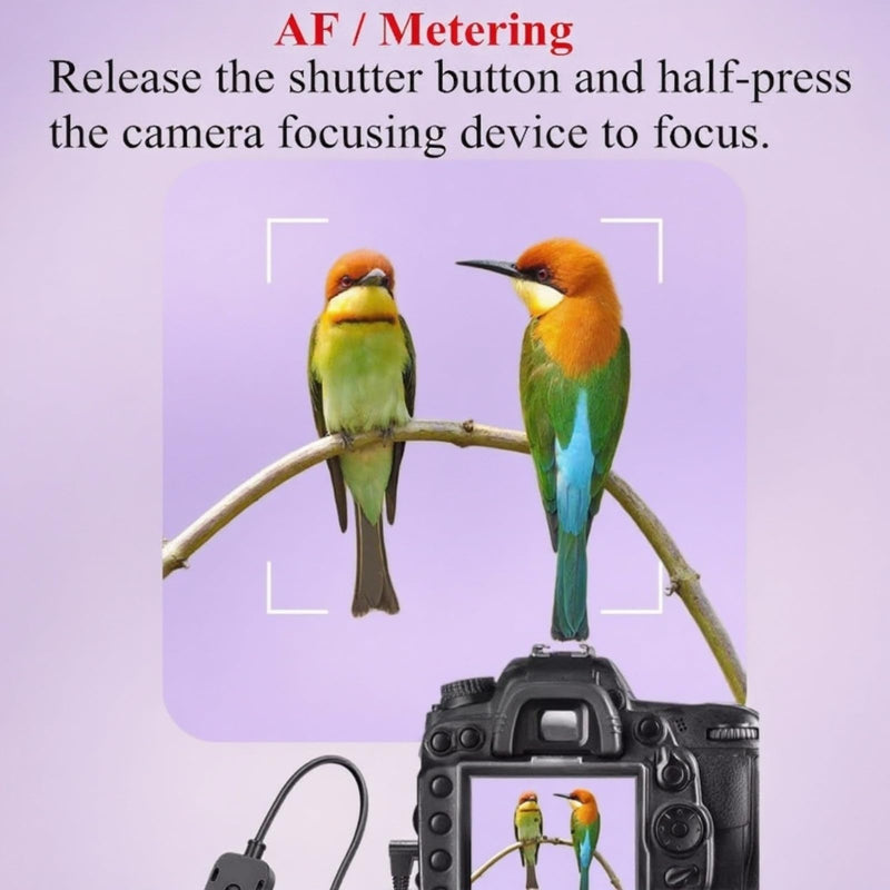 [AUSTRALIA] - RC-301 Camera Release Cable for Nkon Remote Shutter Control Compatible with DF, Z5, Z6, Z7, D750, D7200, D7100, D7000, D7500, D5000 D600, D610, D5100, D5200, D5300, and D5600 Models 