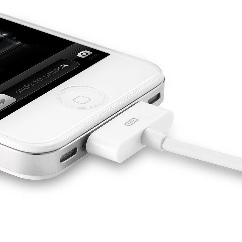 [AUSTRALIA] - Aibocn MFi Certified 30 Pin Sync and Charge Dock Cable for iPhone 4 4S / iPad 1 2 3 / iPod Nano/iPod Touch - White 4 FT Old Packaging 