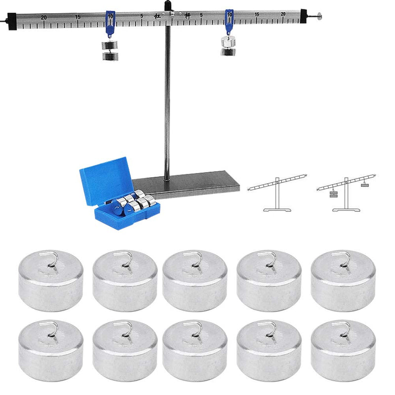 Qcwwy 10 Piece Laboratory Weights 50g Weight Calibration Weight Set with Hook and Ring Scale Calibration Weight Kit for School Grouping Experiments