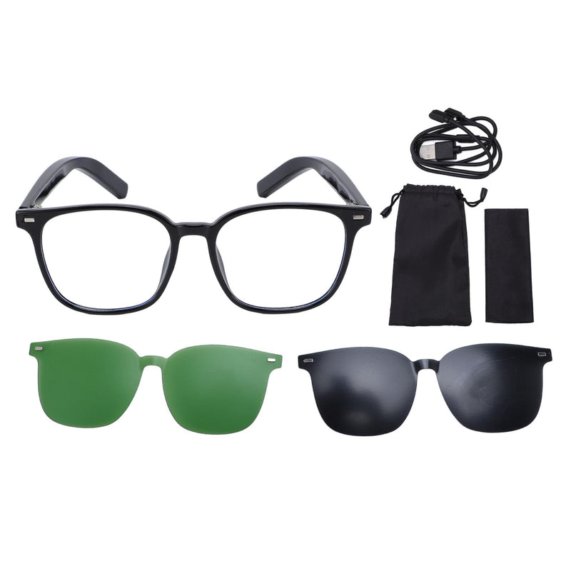 AI Translation Glasses for Men Women, 118 Languages Real-Time Translator Bluetooth 5.3 Smart Glasses with Magnetic Lens, Noise Canceling & Auto On/Off for Travel, Trade, Bus