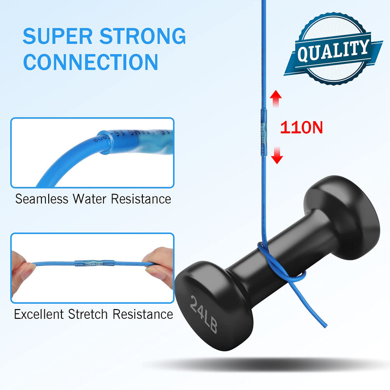 Kuject Crimp Connector Set of 100 Cable Connectors Butt Connector Waterproof Shrink Connector 10-26 AWG Butt Connector 100 Stück 26-10 AWG