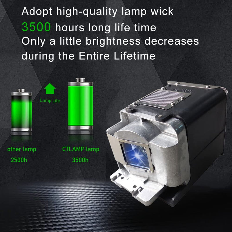 CTLAMP A+ Quality VLT-XD600LP / 499B056O10 Replacement Projector Lamp with Housing Module Compatible with Mitsubishi XD600U FD630U WD620U XD600U-G FD630U-G GX740 GX745