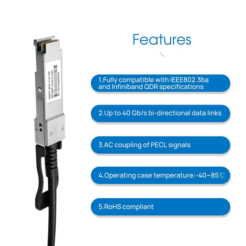 SFP+ DAC Twinax Cable - SFP Patch Cable,40GBASE-CU Passive Direct Attach Copper SFP Cable for Cisco SFP-H10GB-CU2M,Ubiquiti UniFi UC-DAC-SFP+,Meraki,Fortinet,D-Link,3-Meter(10ft) 3m (40Gb)