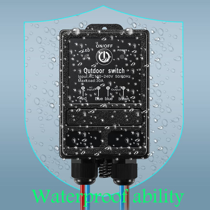 Waterproof Remote Control Relay Switch, 328ft Long Range Wireless Remote Switch,DC 12V-72V Relay RF Remote Control Switches for Outdoor Light