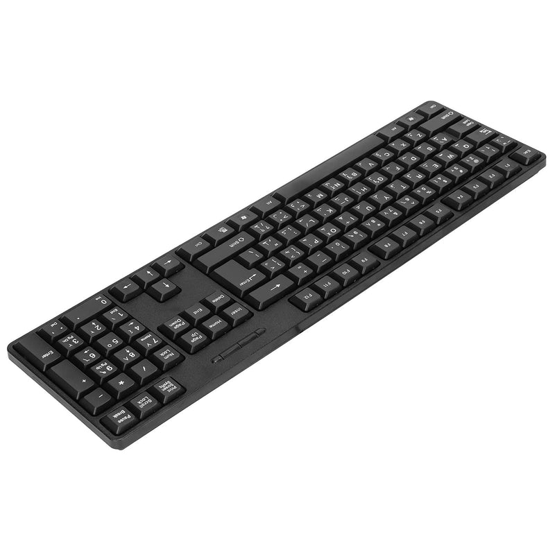 Kafuty-1 MC-689 USB Wired PC Computer Keyboard, Arabic Keyboard/English Keyboard, Ergonomic Mechanical Keyboard for Office PC Home or Business Laptops