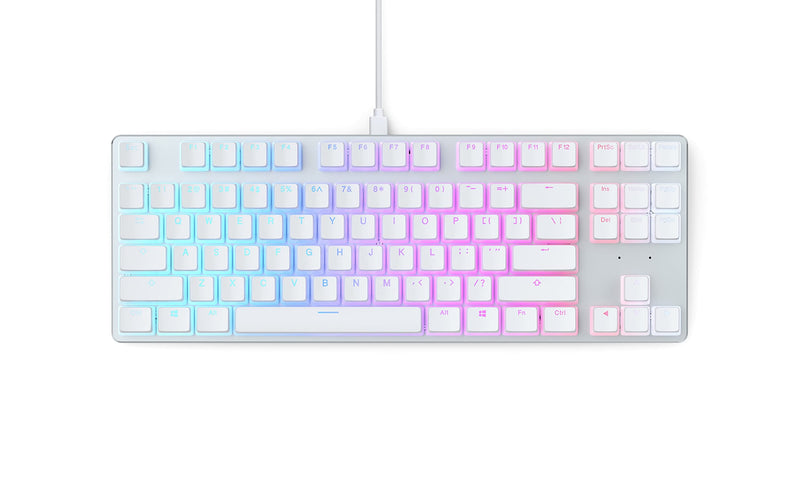 Glorious Aura V2 (White) - PBT Pudding Keycaps for Mechanical Keyboards - ANSI (US), ISO Compatible - Supports Full Size, TKL, 75%, 60% Layouts Aura V2 (White)