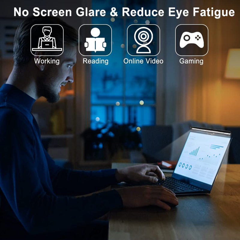 skybess Wireless Bluetooth Car Speakerphone + Laptop Monitor Light Bar LED USB Reading Lamp