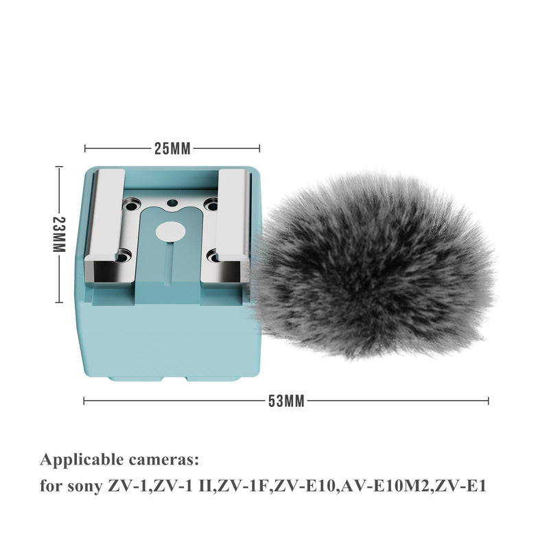 [AUSTRALIA] - Camera Hot Shoe Wind Muff Adapter Compatible with Sony Zv-1,Zv-1 Ii,Zv-E10,Av-E10M2 and Zv-E1 Accessories Multi-Functional Mic Flash Mount Compatible with External Flash Attachment(1PCS) DY-ZV02 1PCS 