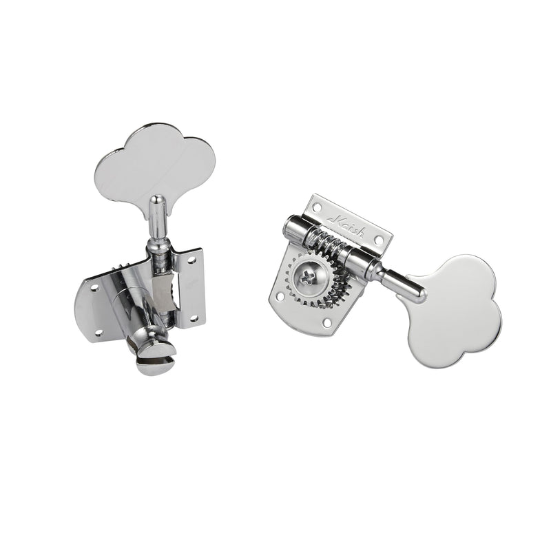 Cloverleaf Right Handed 4R Bass Guitar Tuners Bass Tuning Machine Heads Bass Tuning Keys Pegs for American Standard/Highway One Series Basses Chrome