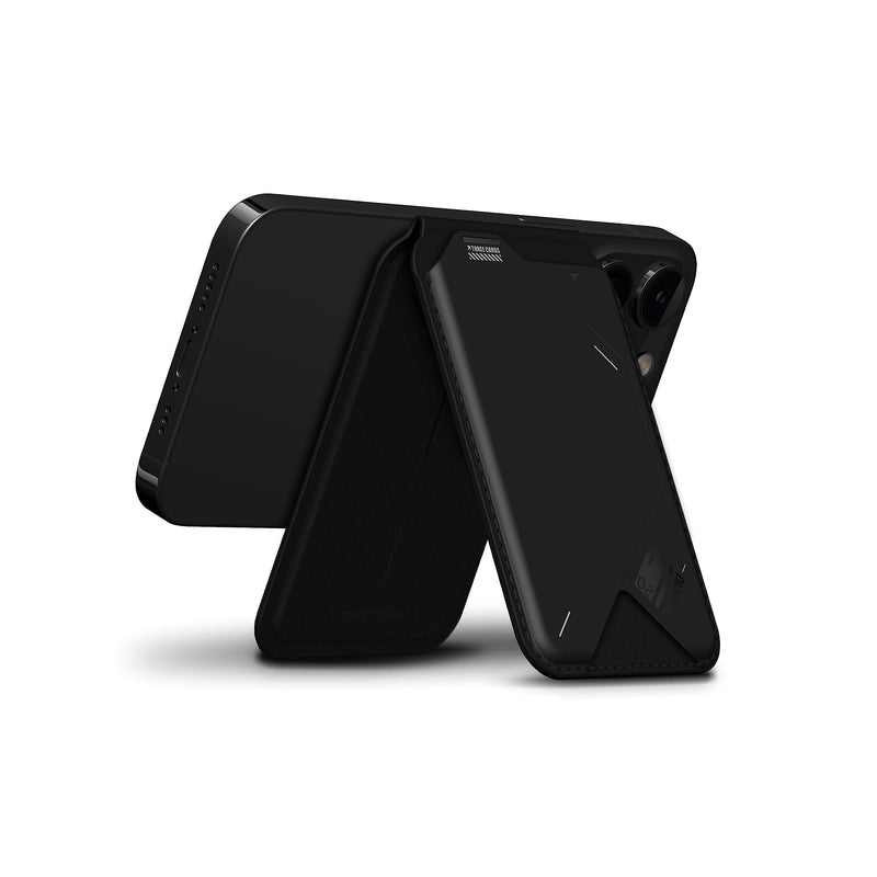 Aulumu G02 [2-in-1] Magnetic Wallet &Stand, Compatible with MagSafe, Adjustable Stand, Open ID Window, Magnetic Phone Wallet Stick on for iPhone 14/13/12 Series Black 【2nd Generation】 NEW