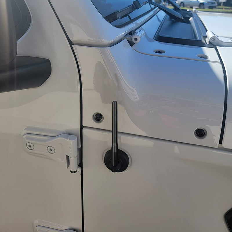 [AUSTRALIA] - 4 Inch Short Radio Aluminium Alloy Antenna for Toyota Tundra (2000-2020), Toyota Tacoma (2005-2016), Toyota FJ Cruiser (2006-2015), Nissan Titan (2019-2023) AM/FM Replacement Antenna 