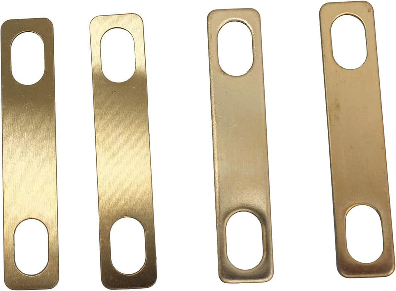 Guitar Neck Shims Brass 10PCS Includes 4Pcs 0.2mm, 4Pcs 0.5mm and 2Pcs 1mm Thickness for Guitar Bass Bolt-on Neck Repair Brass Shims Gold