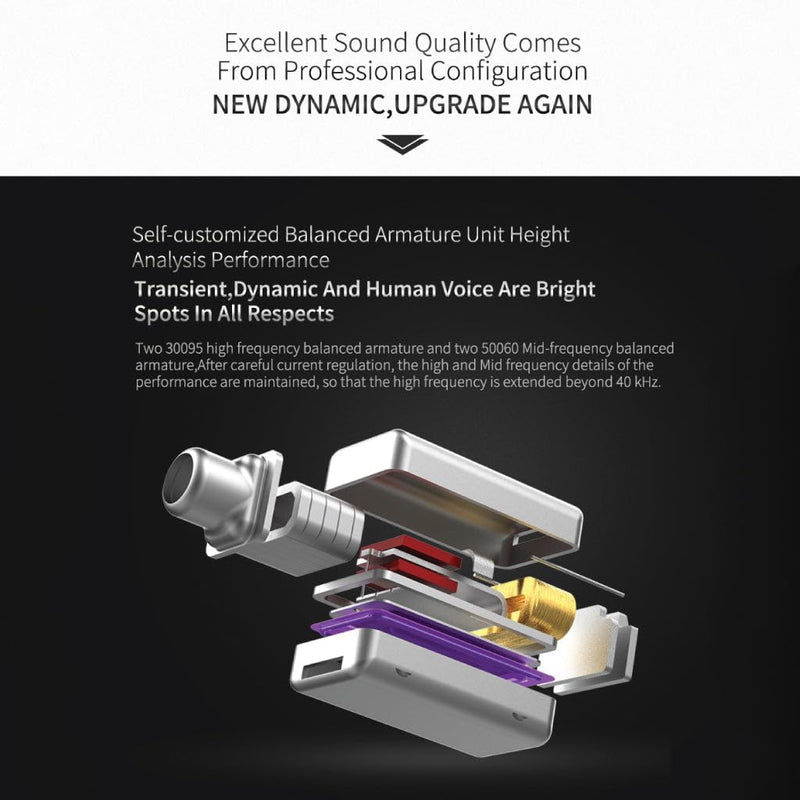 KZ ZS10 Pro in Ear Monitor Earphone, 5 Hybrid Dynamic Driver Balanced Armature Earbuds Stereo Sound Comfortable Noise Isolation Earphone with Leatherette Case (Without Mic, Stone Black) KZ ZS10 Pro without Mic