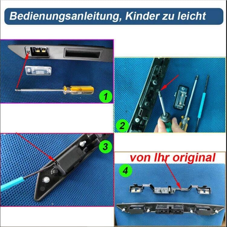 Super HD Vehicle Camera 1280x720 Pixels 1000 TV Car Parking Camera Night Vision Reverse Waterproof Trunk Handle Back up Rear View Camera for Audi A4 B6 B7 A3 A6 Avant Kombi S3 S6 A8 S8 RS4 RS6 A5 Q7 Model 2=LS8001B(NO.3)