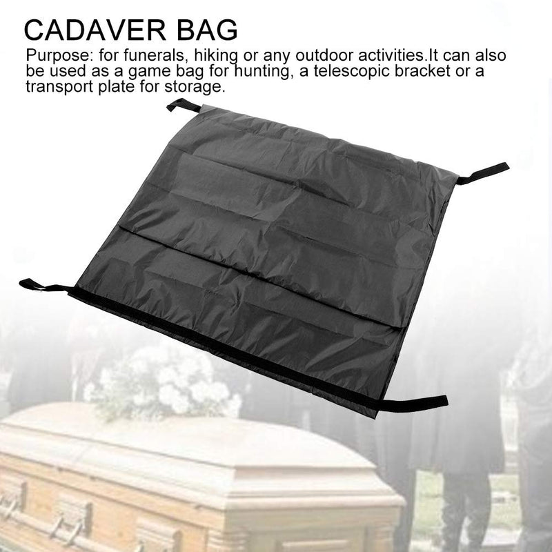 Body Bag for People, Waterproof Carcass Bag with 4 Reinforced Handles, 210D Oxford Fabric, Body Bags, for Funeral Supplies, Morgues Black