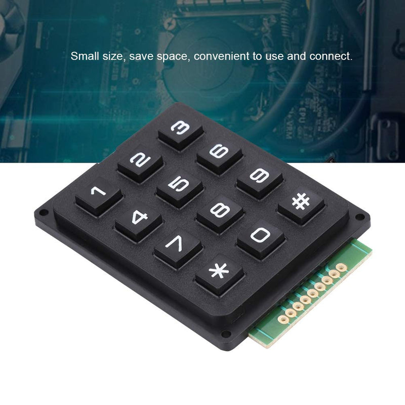 12 Button Keyboard Modules, 12 Keys 3x4 Push Buttons External Keypad Modules for MCU