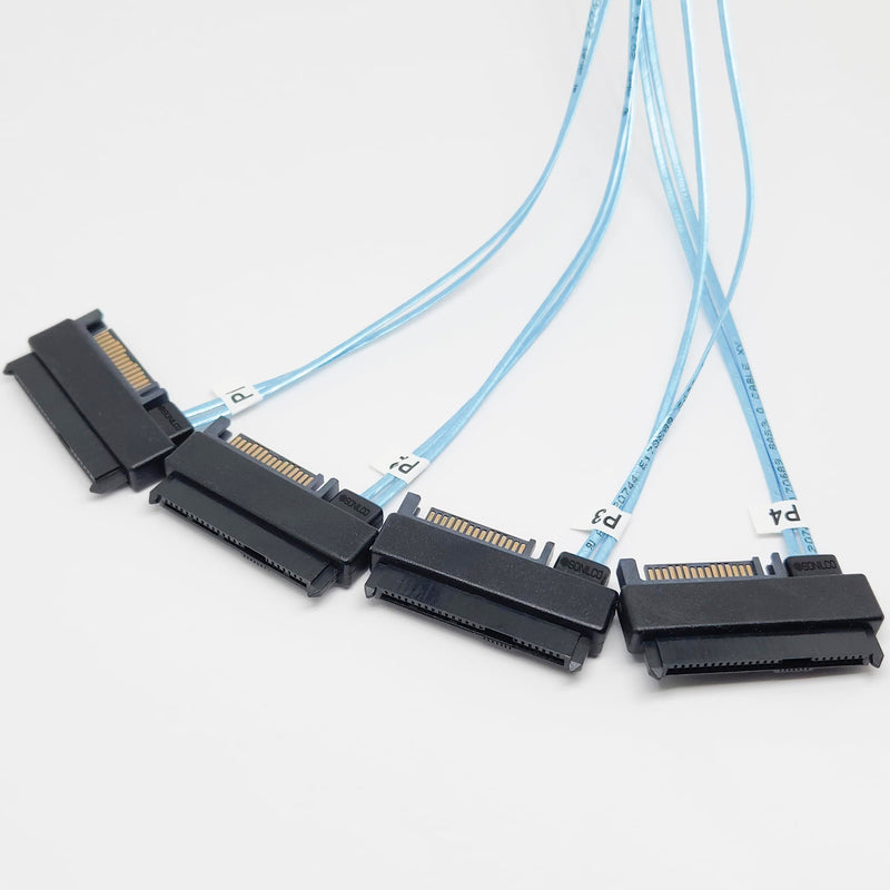 Storage Configurations Cable Mini SAS HDD SFF-8643 to 4 SFF-8482 with 15-pin Power Port Cord (1 Cable, 0.5 Meter / 1.6 Feet) 1 Cable