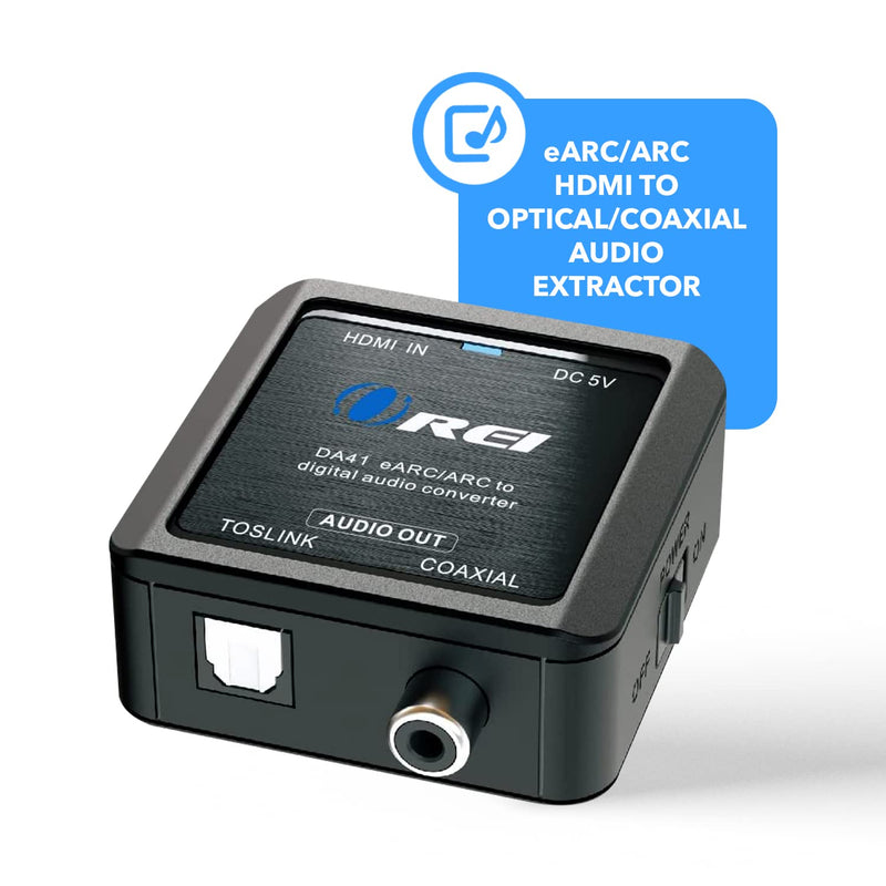 [AUSTRALIA] - OREI eARC/ARC HDMI to Optical/Coaxial Audio Extractor, - Supports Dolby 5.1 Channel, DTS 5.1, LPCM 2.0 Channel HDTV Soundbar Speaker Amplifier (DA41) eARC/ARC to Optical/Digital Audio 