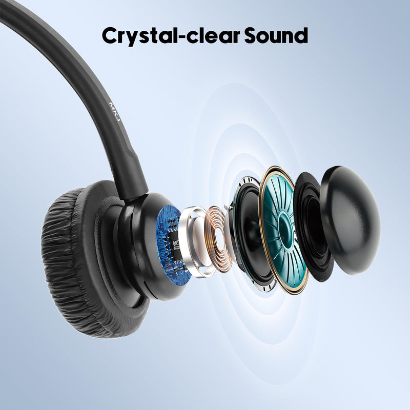 [AUSTRALIA] - MKJ Cisco Headset Noise Canceling Wired Headphones with Microphone Corded RJ9 Telephone Headset for Cisco Office Phones CP-7821 7940 7942G 7945G 7961G 7962G 7965G 7971G 7975G 8865 9951 Basic Mono Headset 