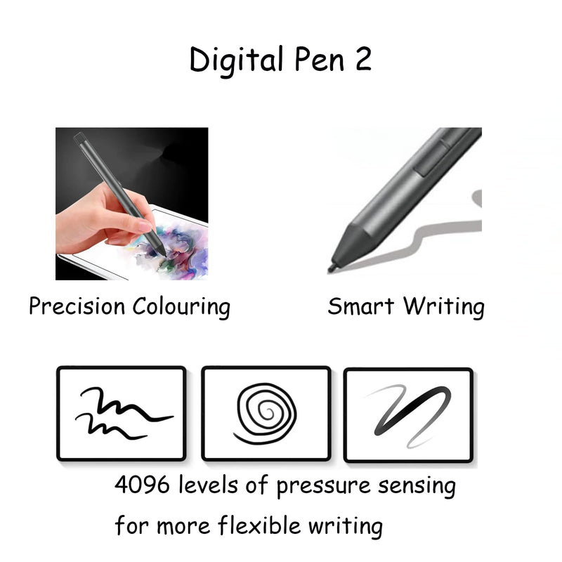 Digital Pen 2 for Lenovo Digital Pen 2,Compatible with Lenovo IdeaPad Flex 5/7 Series Pen,Yoga 6/7/9 Serise Pen,ThinkPad X/X1/L/P Serise Pen,ThinkBook 13x G2 IAP-21AT Pen