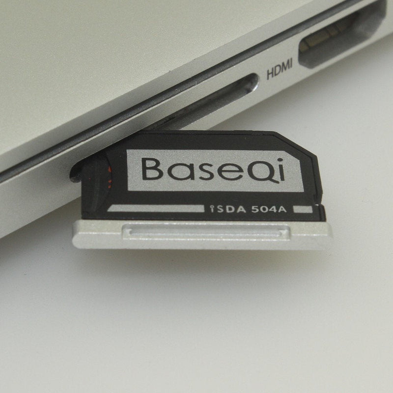 BASEQI FBA_iSDA504ASV Aluminum microSD Adapter Works with MacBook Pro 15" Retina (Late 2013 - Mid. 2015 )
