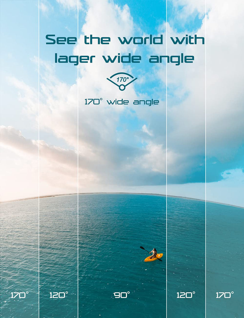 Apexcam Action Camera 4K with 64G SD Card Sports Camera 20MP 131FT Waterproof Underwater Camera 170°Wide-Angle WiFi Camera with 2.4G Remote Control, 2 Batteries, Mounting Accessories Kits M80AIR with SD CARD