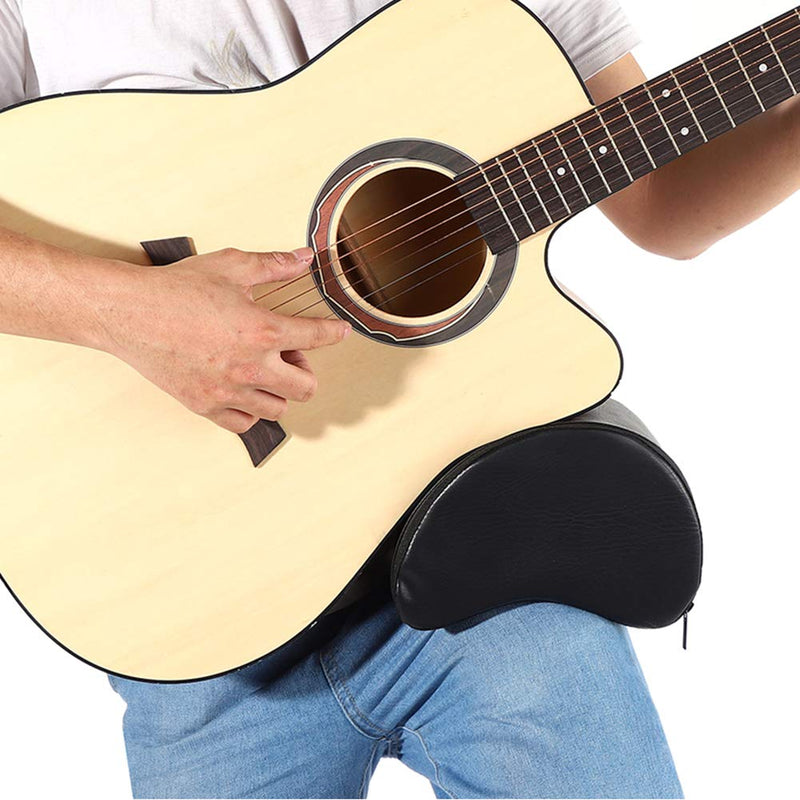 Ymiko Guitar Cushion, Classical Guitar Support for Leg, Guitar Lap Rest, Guitar Leg Rest, Classical Guitar Leg Cushion Built-in Sponge, Guitar Accessory with Bag
