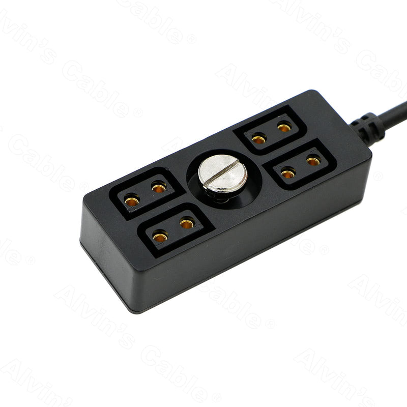 [AUSTRALIA] - Alvin's Cables D-tap Splitter Cable Dtap Male to 4 Port D Tap Female Splitter Hub Power Cable for ARRI RED Teradek SmallHD SmallRig V-Mount|Gold-Mount Battery 40cm/15.7in 40cm/15.7in with screw 1 to 4 
