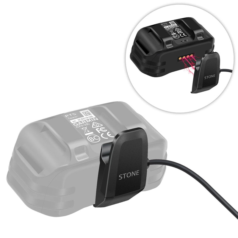 Dog Bark Trainning Collar Charging Clip for Garmin TT15Mini T5Mini | USB Charger Cable for Dog Barking Bark Shock Collar PT10 TB10 PT6 ,E Collar Cord, Barklimiter Tracking Collar Charger Clip Black 10pks