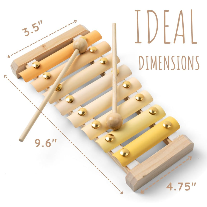 Addy&Oakley Neutral Xylophone-Gender Neutral Baby Toy-Montessori Toys-Toddler Musical Instruments-Boho Toddler Xylophone-Baby Gift-Kids Xylophone-Wooden Baby Toys-Xylophone for Toddlers 1-3