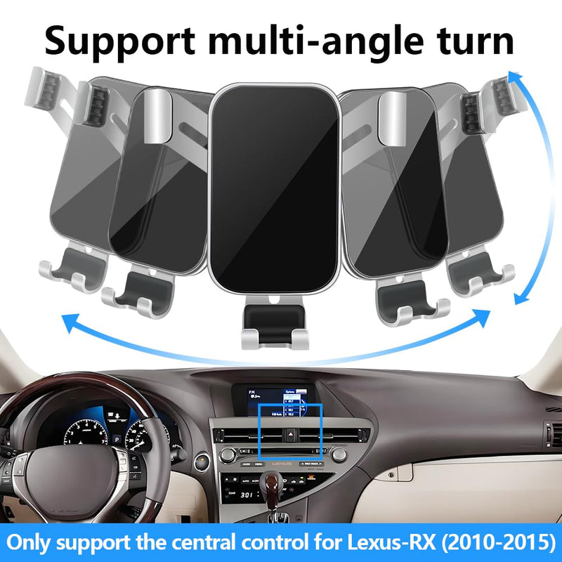 Car Phone Holder for Lexus RX 2010 2011 2012 2013 2014 2015 RX350 RX450h Auto Interior Accessories Best Cell Phones Mount Cellphone Mobile Cradle Charging Navigation Bracket Vent Screen Stand for 2010-2015 Lexus RX