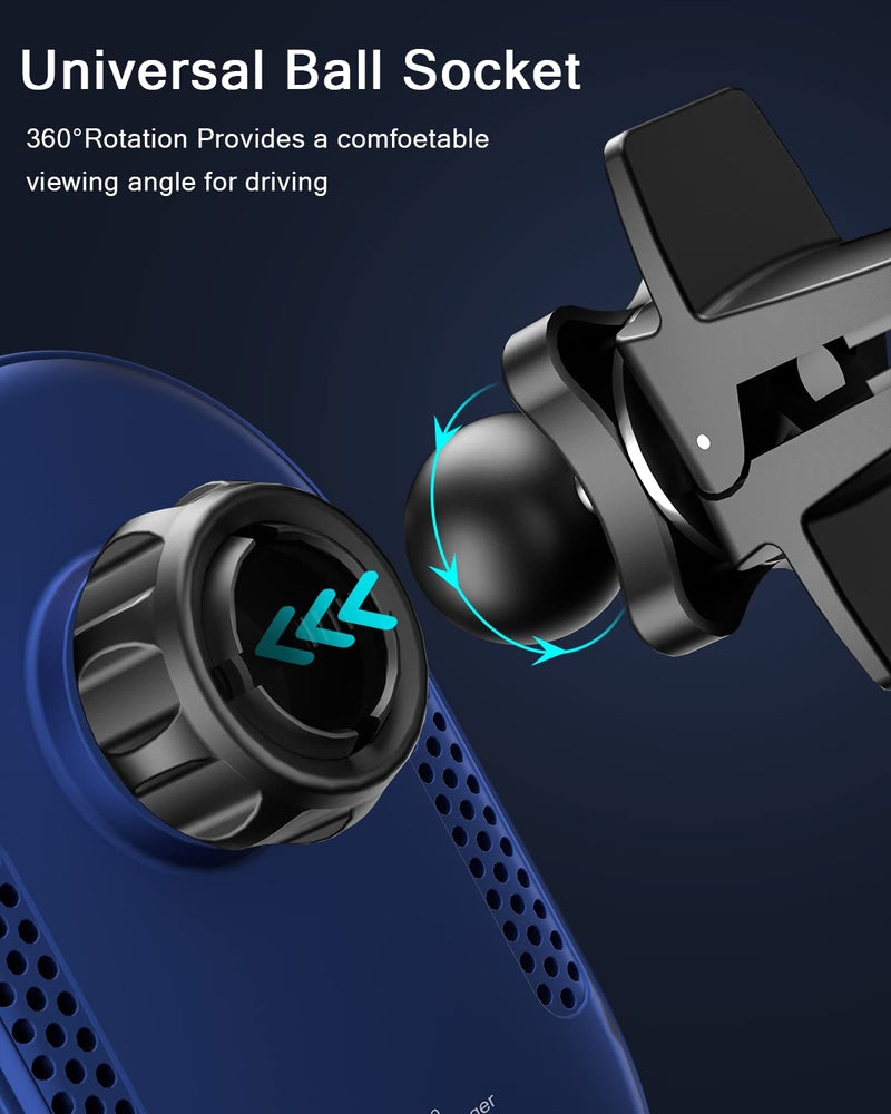 Fits Mag-Safe Car Mount Charger,Magnetic Wireless Car Charger Compatible with iPhone 14/13/12 Series,Fast Charging Auto-Alignment Air Vent Phone Holder,Car Accessories-Blue