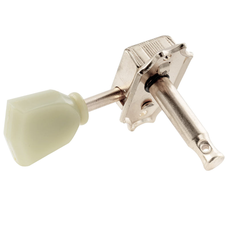 Wilkinson WJ44 3L3R Deluxe Vintage Guitar Tuners Machine Heads Tuning Pegs Keys for USA Epiphone Les Paul LP SG Electric or Acoustic Guitar, Nickel with Keystone Button