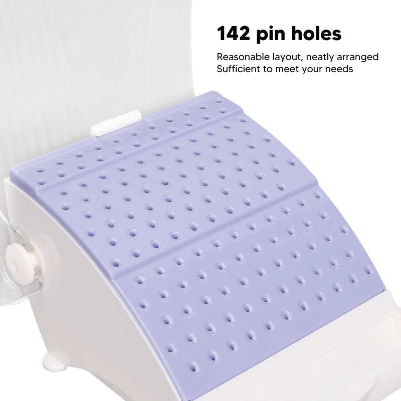 Dental Bur Block 142 Holes Bur Box Bur Holder, Annhua Dental Bur Organiser Plastic with Lid Case for Needle, Bur, File