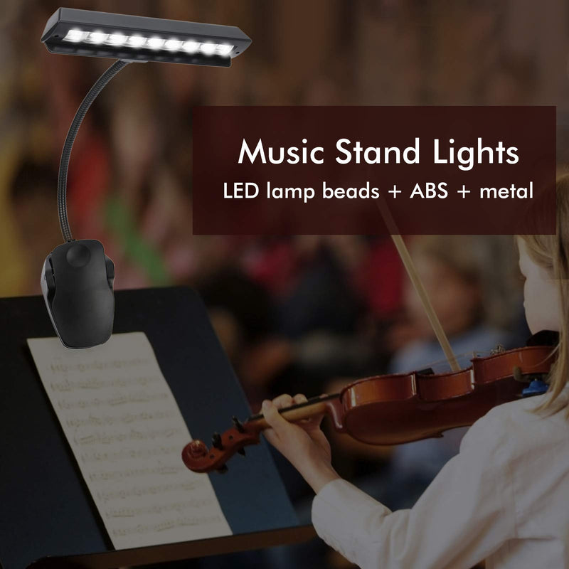 [AUSTRALIA] - Super Bright Music Stand Light, Eye Caring Clip on Piano Light, USB Rechargeable, Long Lasting up to 1000 Hrs, for The Piano, Sheet Music, Guitar 